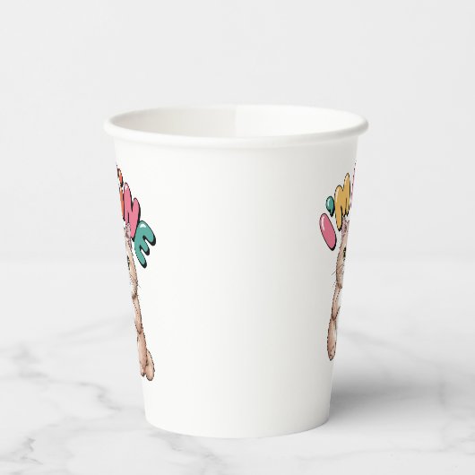 Grumpy Cat "I'm Fine" Funny Cartoon Shirt Papieren Bekers (Links)