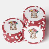 Grumpy Cat "I'm Fine" Funny Cartoon Shirt Poker Chips (Opstapeling)