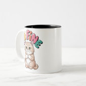 Grumpy Cat "I'm Fine" Funny Cartoon Shirt Tweekleurige Koffiemok (Voorkant links)