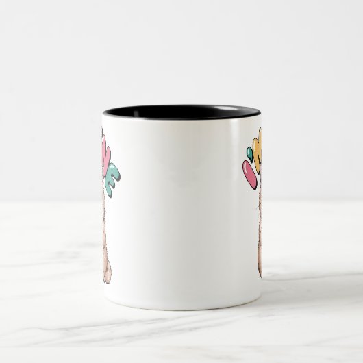 Grumpy Cat "I'm Fine" Funny Cartoon Shirt Tweekleurige Koffiemok (Center)