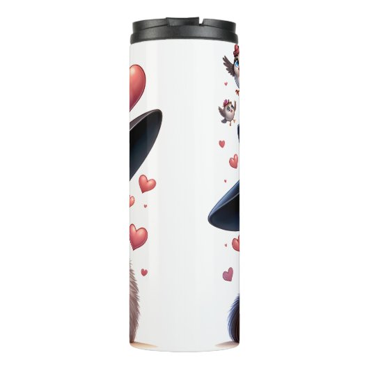 Grumpy Cat in de hoge hoed Thermosbeker (Achterkant)