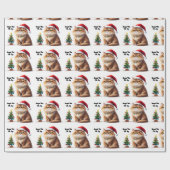 Grumpy Cat It's Christmas Again Aangepaste tekst Cadeaupapier (Vlak)