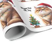Grumpy Cat It's Christmas Again Aangepaste tekst Cadeaupapier (Rol Hoek)