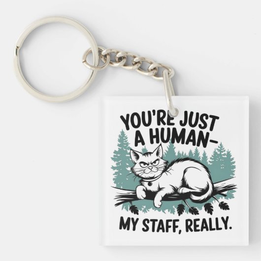 Grumpy Cat – 'Je bent gewoon een mens, mijn person Sleutelhanger (voorkant)