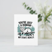 Grumpy Cat: "Je bent gewoon een mens, mijn persone Briefkaart (Staand voorkant)