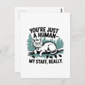 Grumpy Cat: "Je bent gewoon een mens, mijn persone Briefkaart (Voorkant / Achterkant)