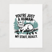 Grumpy Cat: "Je bent gewoon een mens, mijn persone Briefkaart (Voorkant)