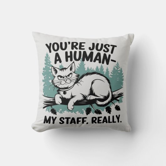 Grumpy Cat: "Je bent gewoon een mens, mijn persone Kussen (Voorkant)