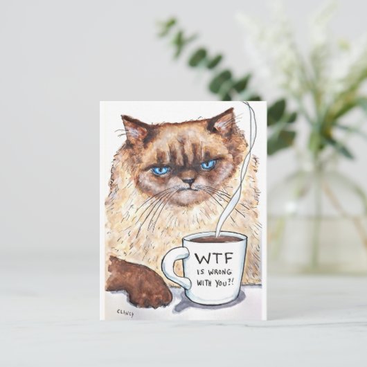 Grumpy Cat kaart (Staand voorkant)
