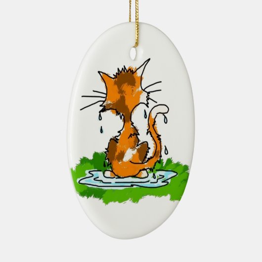Grumpy Cat Keramisch Ornament (Rechts)