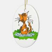 Grumpy Cat Keramisch Ornament (Links)