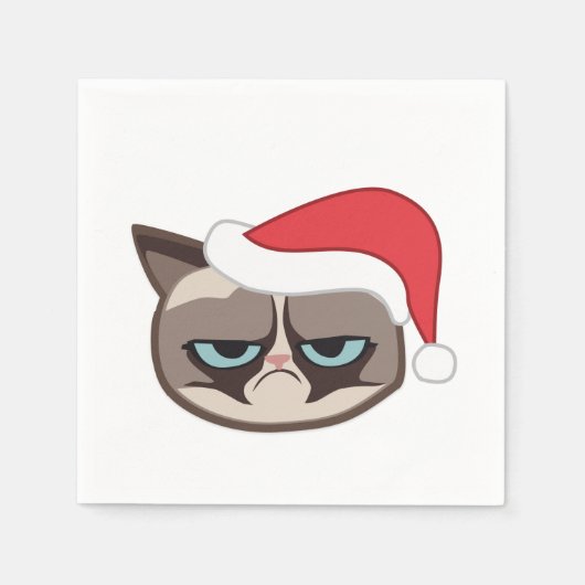 Grumpy Cat Kerstservetten Servet (Voorkant)
