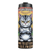 Grumpy Cat Laat God het repareren Thermosbeker (Voorkant)