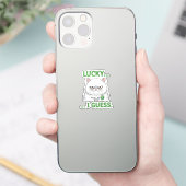 Grumpy Cat Lucky I Guess Funny Sarcastic Sticker (Telefoon)
