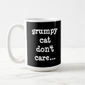 Grumpy Cat maakt het niet uit, Black Grump Cat Fac Koffiemok (Links)