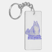 Grumpy cat meme for cat owners and kitten lovers sleutelhanger (Voorkant Links)