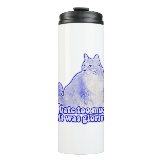 Grumpy cat meme for cat owners and kitten lovers thermosbeker (Voorkant)