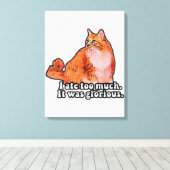 Grumpy cat meme for cat persons and kitten lovers canvas afdruk (Insitu (Houten vloer))