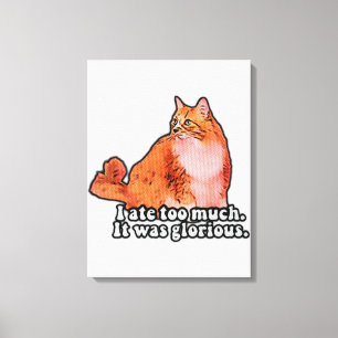 Grumpy cat meme for cat persons and kitten lovers canvas afdruk