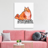 Grumpy cat meme for cat persons and kitten lovers canvas afdruk (Insitu (Woonkamer))
