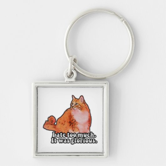 Grumpy cat meme for cat persons and kitten lovers sleutelhanger (Voorkant)