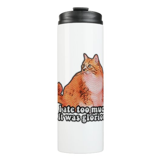 Grumpy cat meme for cat persons and kitten lovers thermosbeker (Voorkant)