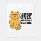 Grumpy Cat - Meme Grappige Kat Fleece Deken (Voorkant)