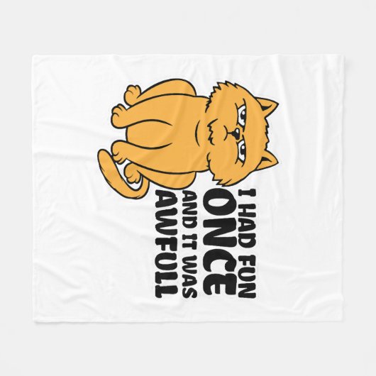 Grumpy Cat - Meme Grappige Kat Fleece Deken (Voorkant (Horizontaal))