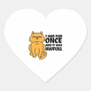 Grumpy Cat - Meme Grappige Kat Hart Sticker