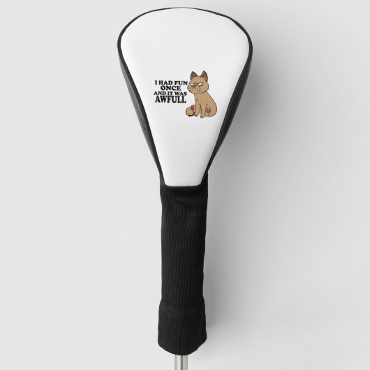 Grumpy Cat - Meme Grappige Kat - Plezier Golfheadcover (Voorkant)
