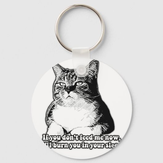 Grumpy cat meme voor kattenliefhebbers en eigenaar sleutelhanger (Voorkant)