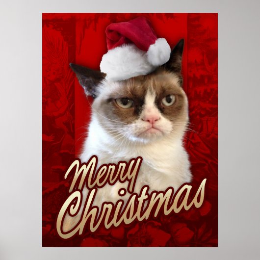 Grumpy Cat Merry kerst Poster (Voorkant)