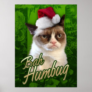 Grumpy Cat Merry Kerstmis, Bah Humbug Poster