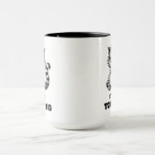 Grumpy Cat met Coffee Funny Lazy Cartoon Style Mok (Midden)