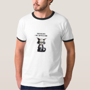 Grumpy Cat met Koffie Cup Grappig T-shirt