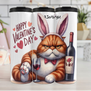 Grumpy Cat met konijnenoren Thermosbeker