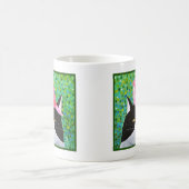 Grumpy Cat met rode kleine vogel Funny Cat Lover Koffiemok (Center)