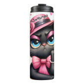 Grumpy Cat met roze Pet Thermosbeker (Voorkant)