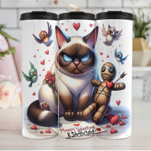Grumpy Cat met Voodoo Doll Thermosbeker