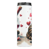 Grumpy Cat met wijnfles Thermosbeker (Achterkant)