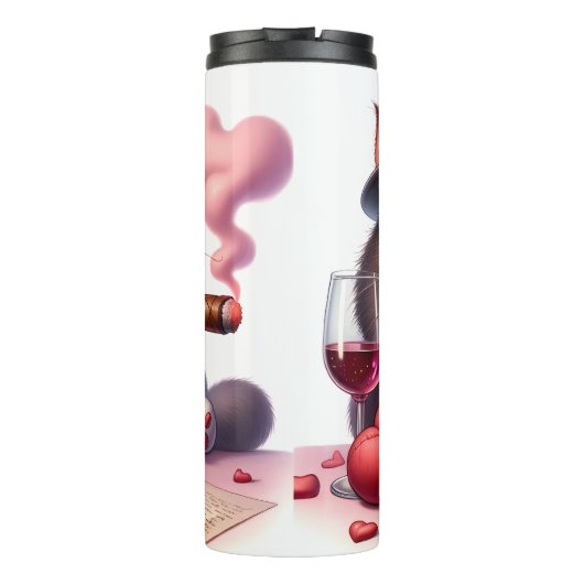 Grumpy Cat Mobster met sigaar Thermosbeker (Achterkant)