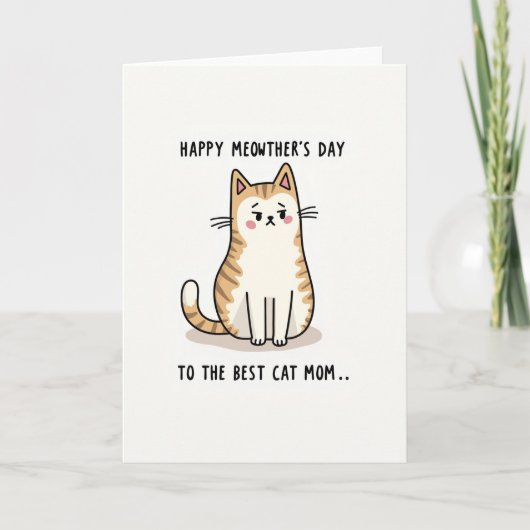 Grumpy Cat Moederdag Beste Moeder Kaart (Voorkant)