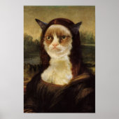 Grumpy Cat Mona Lisa Poster (Voorkant)