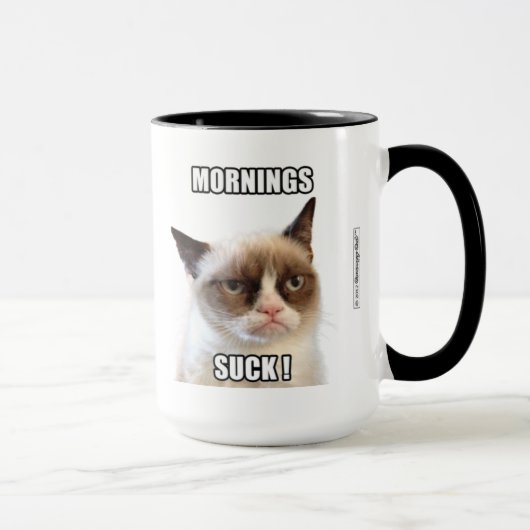 Grumpy Cat™ Mornings Suck Mok (Rechts)