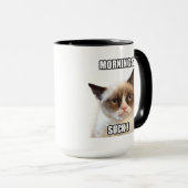 Grumpy Cat™ Mornings Suck Mok (Voorkant rechts)