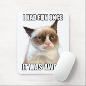 Grumpy Cat Mousepad 'Ik had ooit plezier. Het was  Muismat (Met muis)