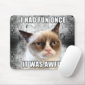 Grumpy Cat™ Mousepad - ik had ooit plezier. Muismat (Met muis)