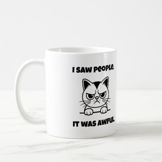 Grumpy Cat Mug – Anti-Social Funny Gift Koffiemok (Links)