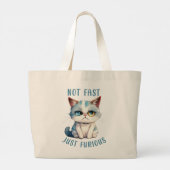Grumpy Cat - Niet snel, gewoon woedend Grote Tote Bag (Achterkant)