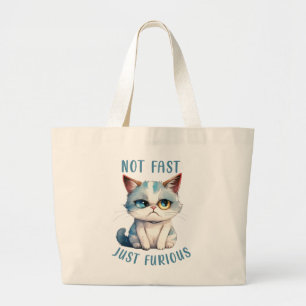 Grumpy Cat - Niet snel, gewoon woedend Grote Tote Bag
